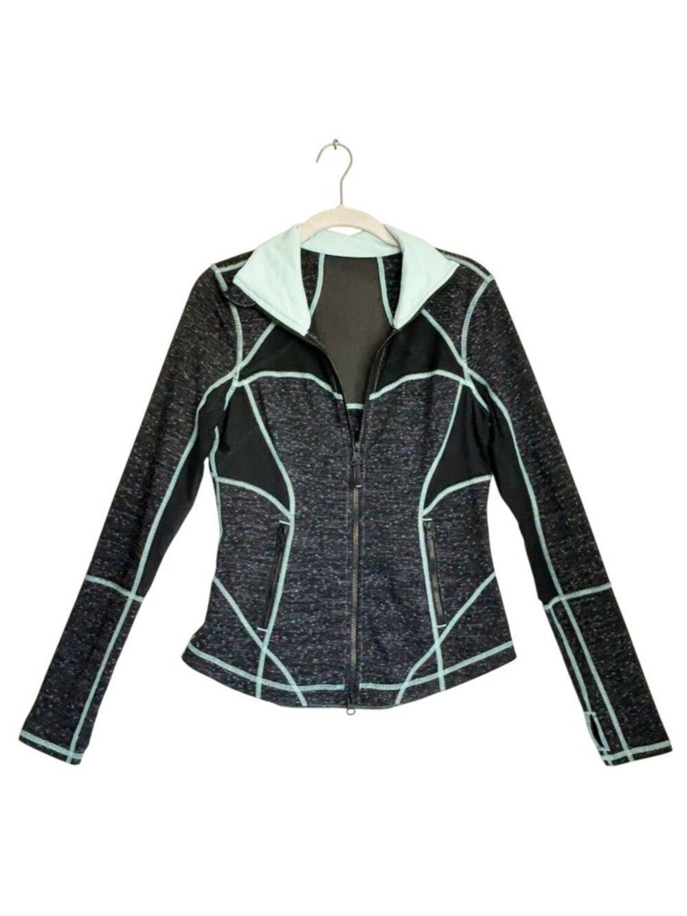 Zella Women's Zip Activewear Jacket in Blue/Gray/ Black - Sz S